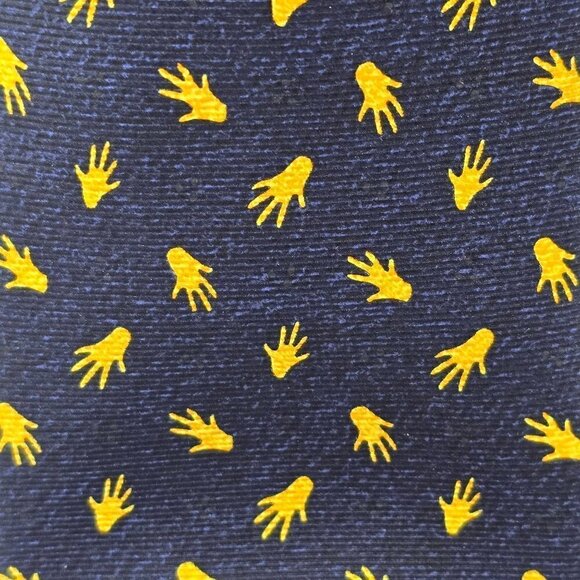 Bvlgari x David Pizzigoni Signed 7-Fold Blue Silk  Men's Necktie - Picture 2 of 6